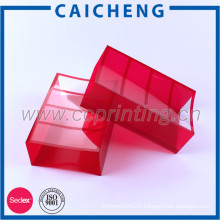 Collapsible corrugated clear plastic box